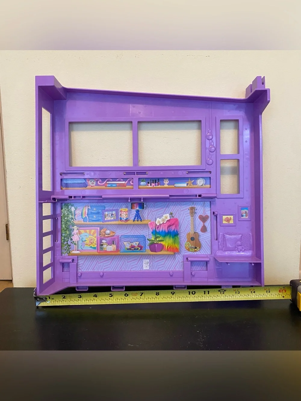 Mattel Barbie Malibu Vacation House Dollhouse Purple Bedroom Wall Part Piece